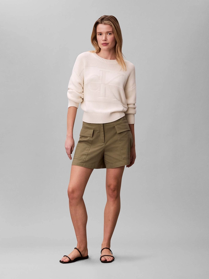 SWEATER CON LOGO TEJIDO TONAL - 2