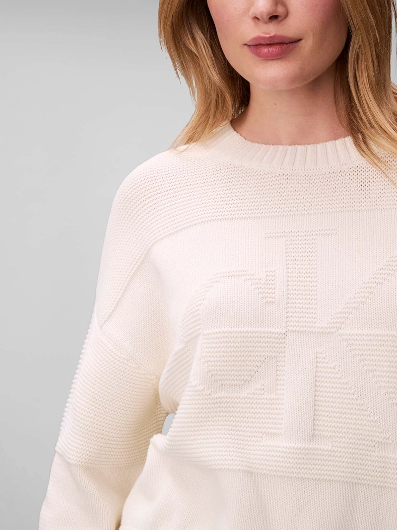 SWEATER CON LOGO TEJIDO TONAL - 5
