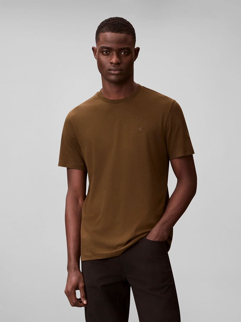POLERA DE ALGODON SUPIMA CON LOGO BORDADO - 1