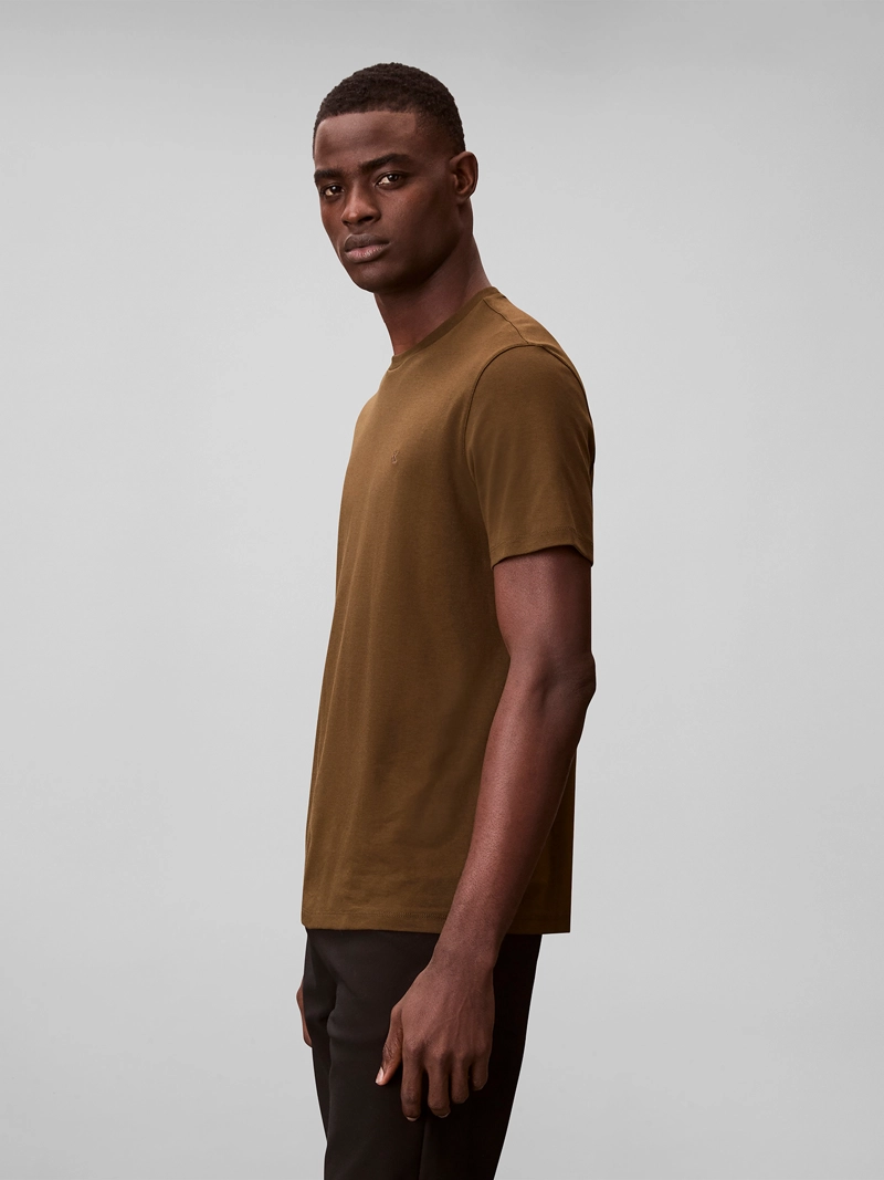 POLERA DE ALGODON SUPIMA CON LOGO BORDADO - 4