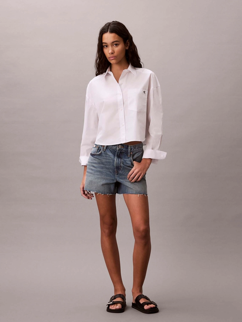 CAMISA CROPPED DE POPELINA - 2