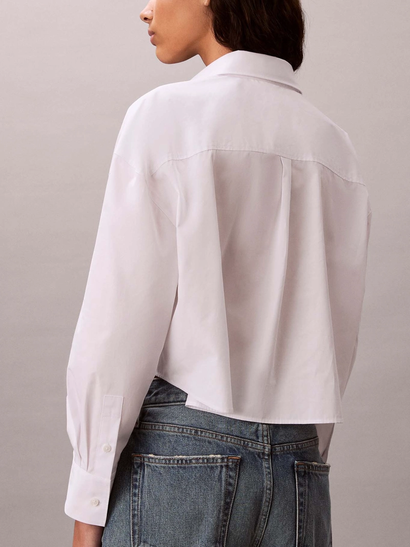 CAMISA CROPPED DE POPELINA - 3