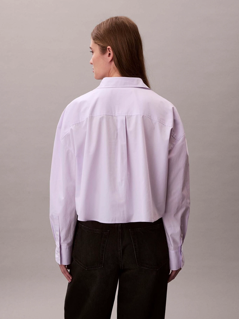 CAMISA CROPPED DE POPELINA - 3