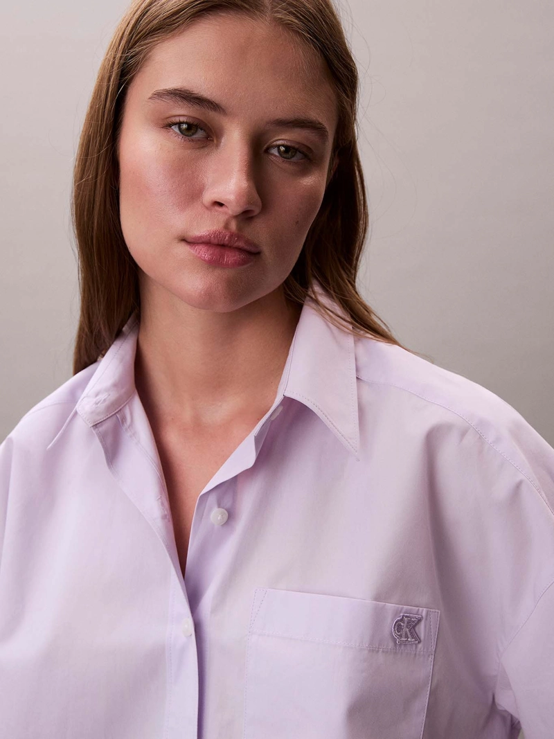 CAMISA CROPPED DE POPELINA - 4