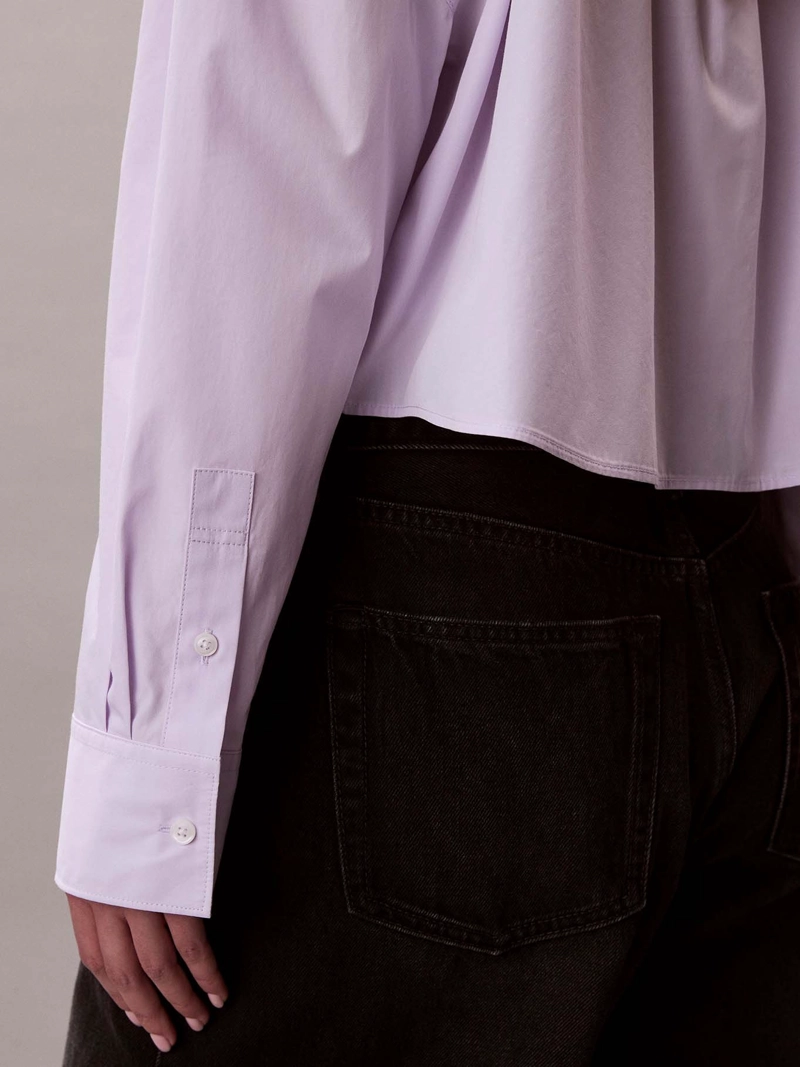 CAMISA CROPPED DE POPELINA - 5
