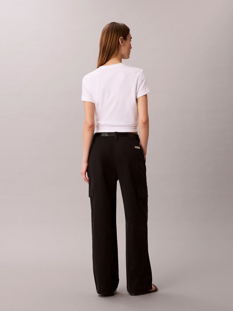 PANTALON CARGO CON CINTURA ELASTICA - 3
