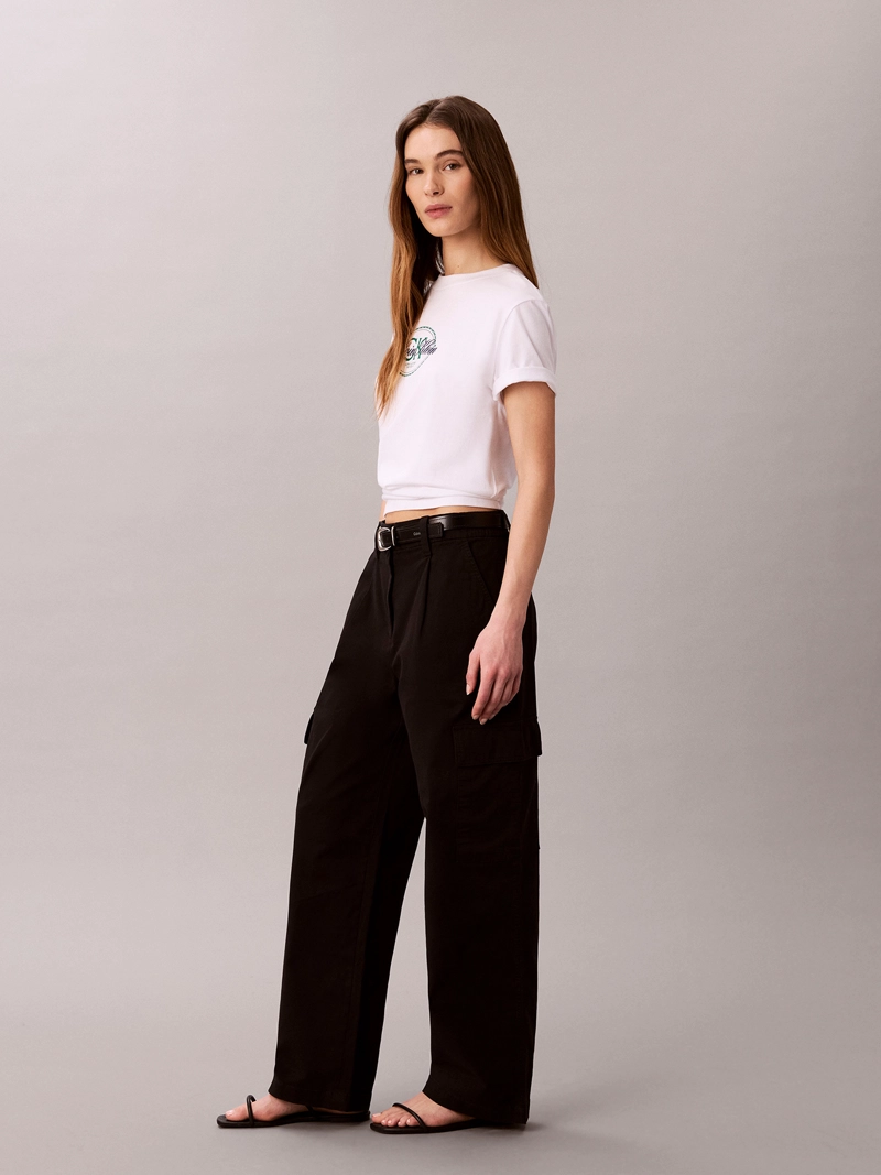 PANTALON CARGO CON CINTURA ELASTICA - 4