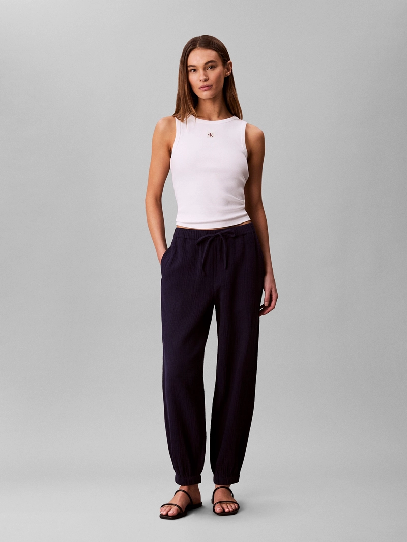 PANTALON DE DOBLE GASA DE ALGODON - 1