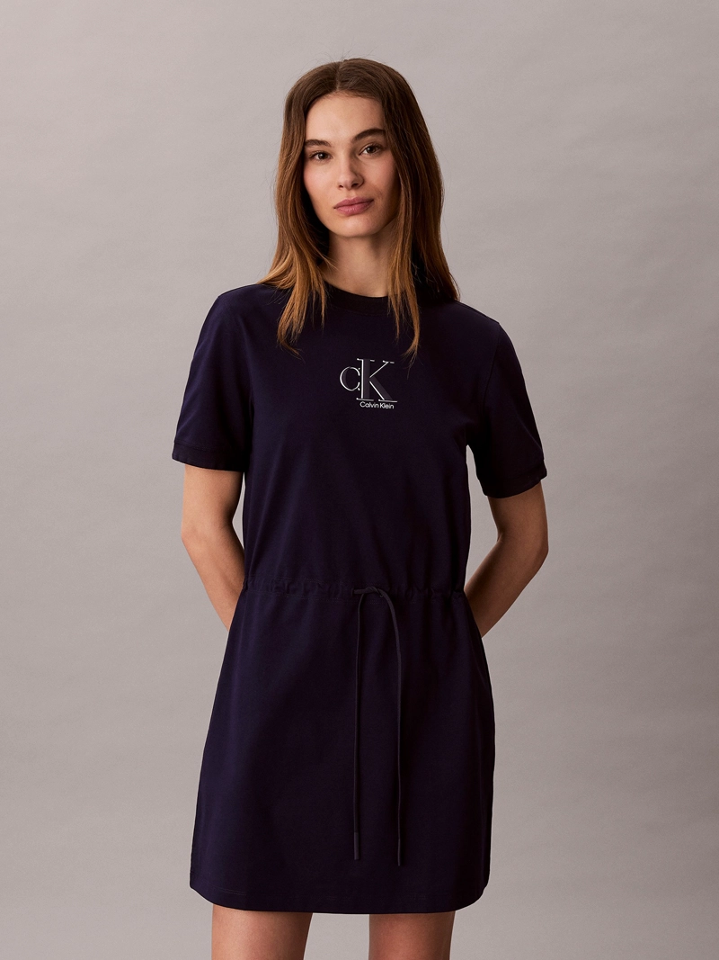 VESTIDO MINI CON LAZO EN LA CINTURA - 1