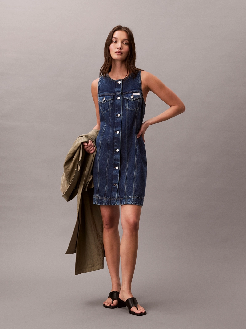 VESTIDO TRUCKER MINI SIN MANGAS - 1