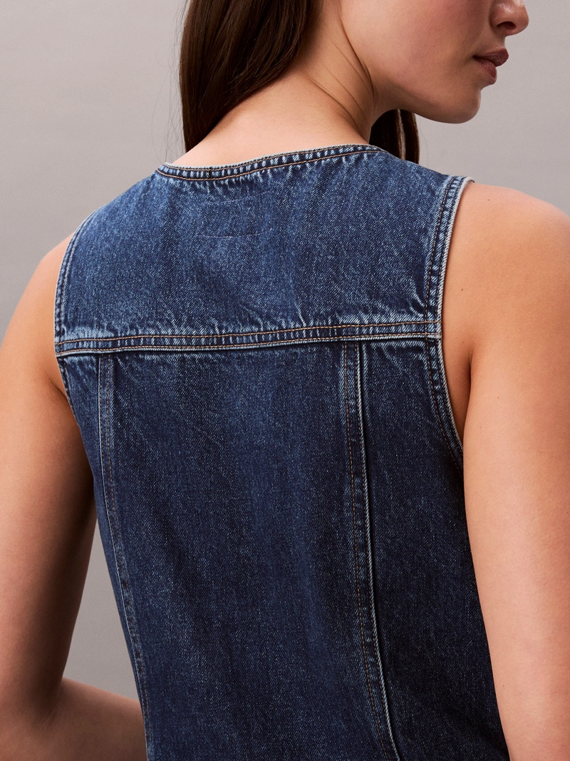 VESTIDO TRUCKER MINI SIN MANGAS - 5