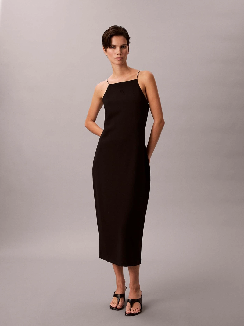 VESTIDO DE TIRANTES CON MONOGRAMA - 1