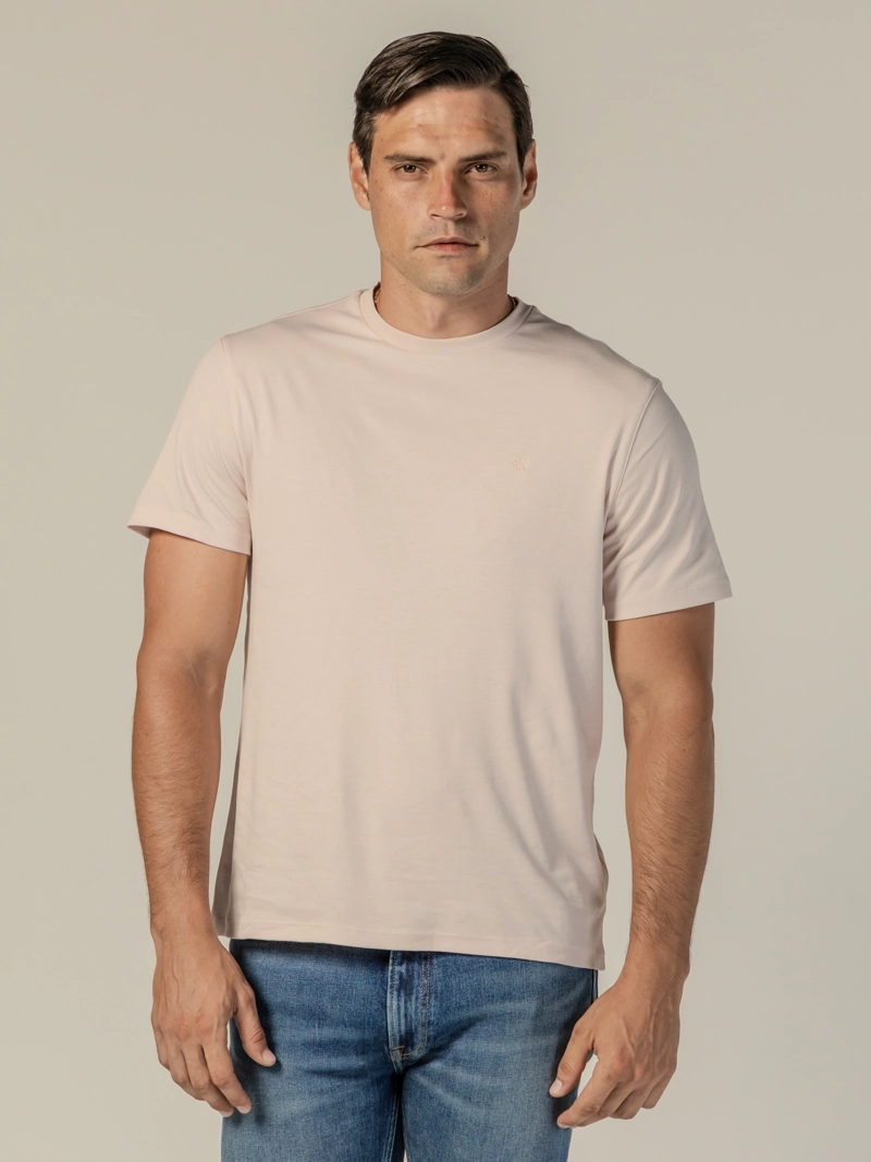 POLERA DE ALGODON SUPIMA CON LOGO BORDADO - 1