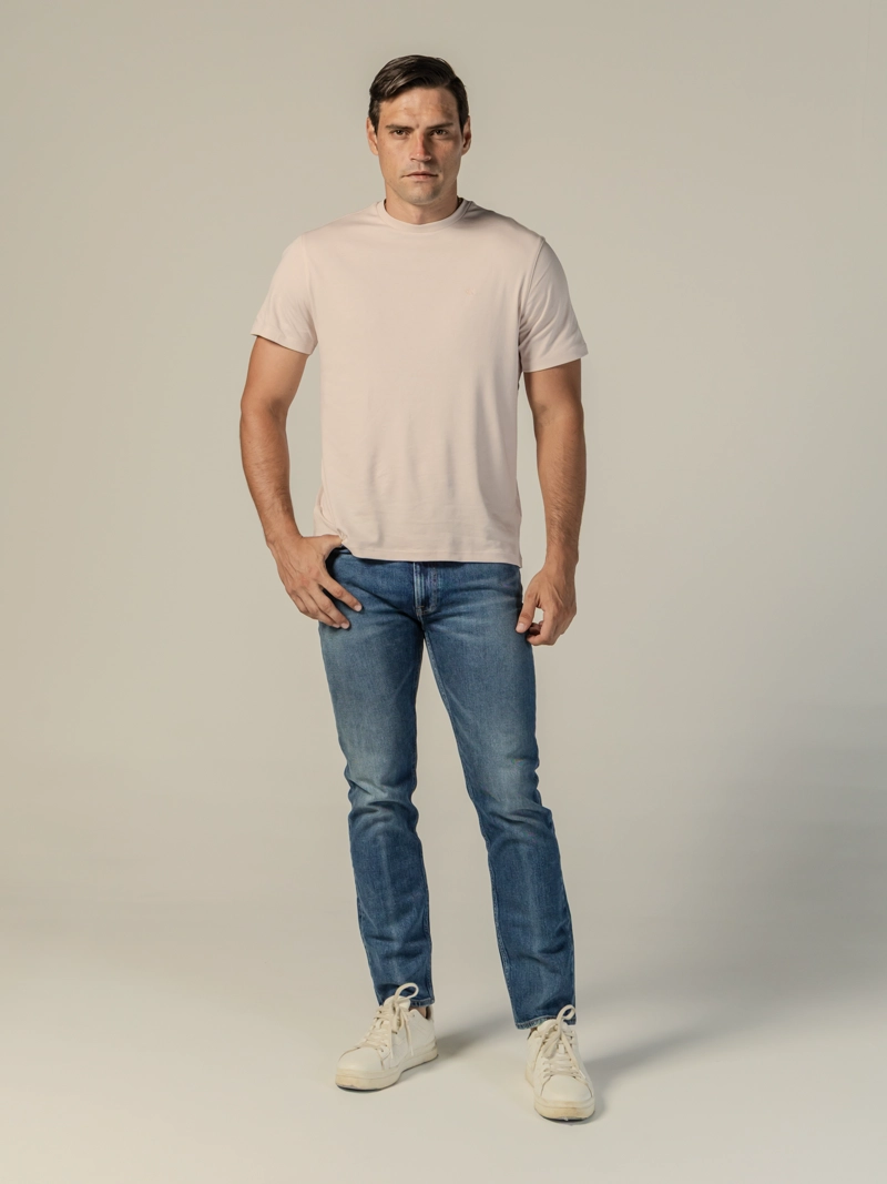 POLERA DE ALGODON SUPIMA CON LOGO BORDADO - 2