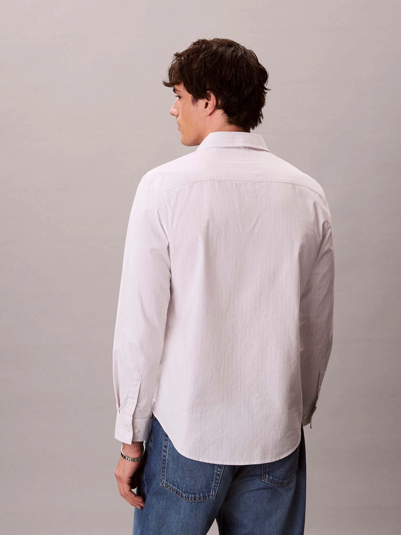 CAMISA OXFORD DE RAYAS CON BOLSILLO - 3