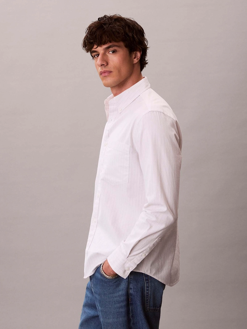CAMISA OXFORD DE RAYAS CON BOLSILLO - 4