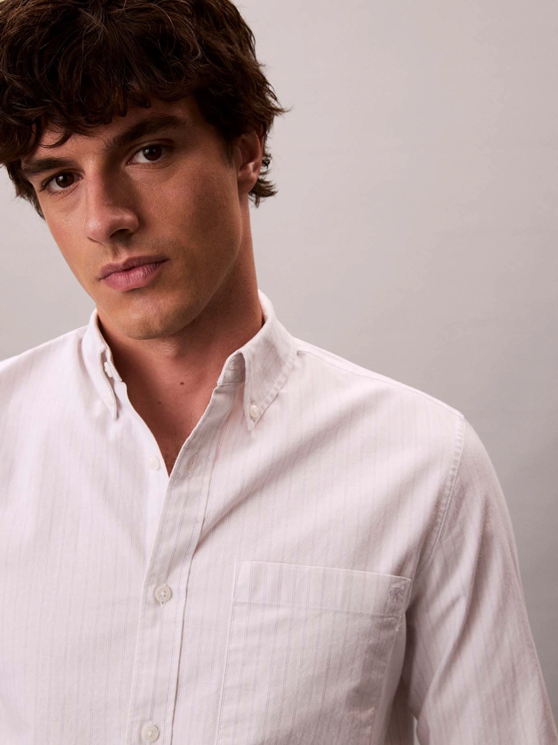 CAMISA OXFORD DE RAYAS CON BOLSILLO - 5