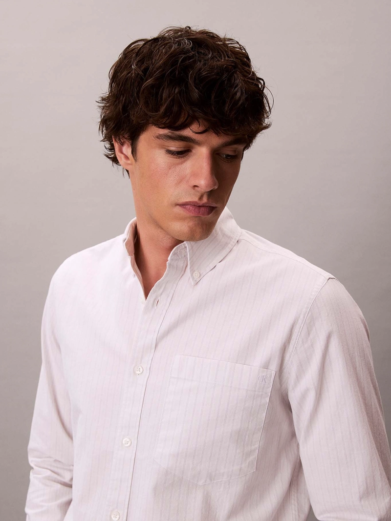 CAMISA OXFORD DE RAYAS CON BOLSILLO - 6