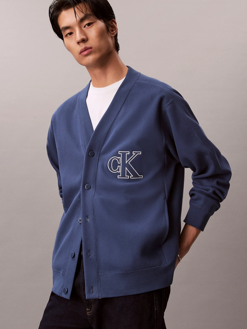 CARDIGAN DE PUNTO ACANALADO CON LOGO - 4