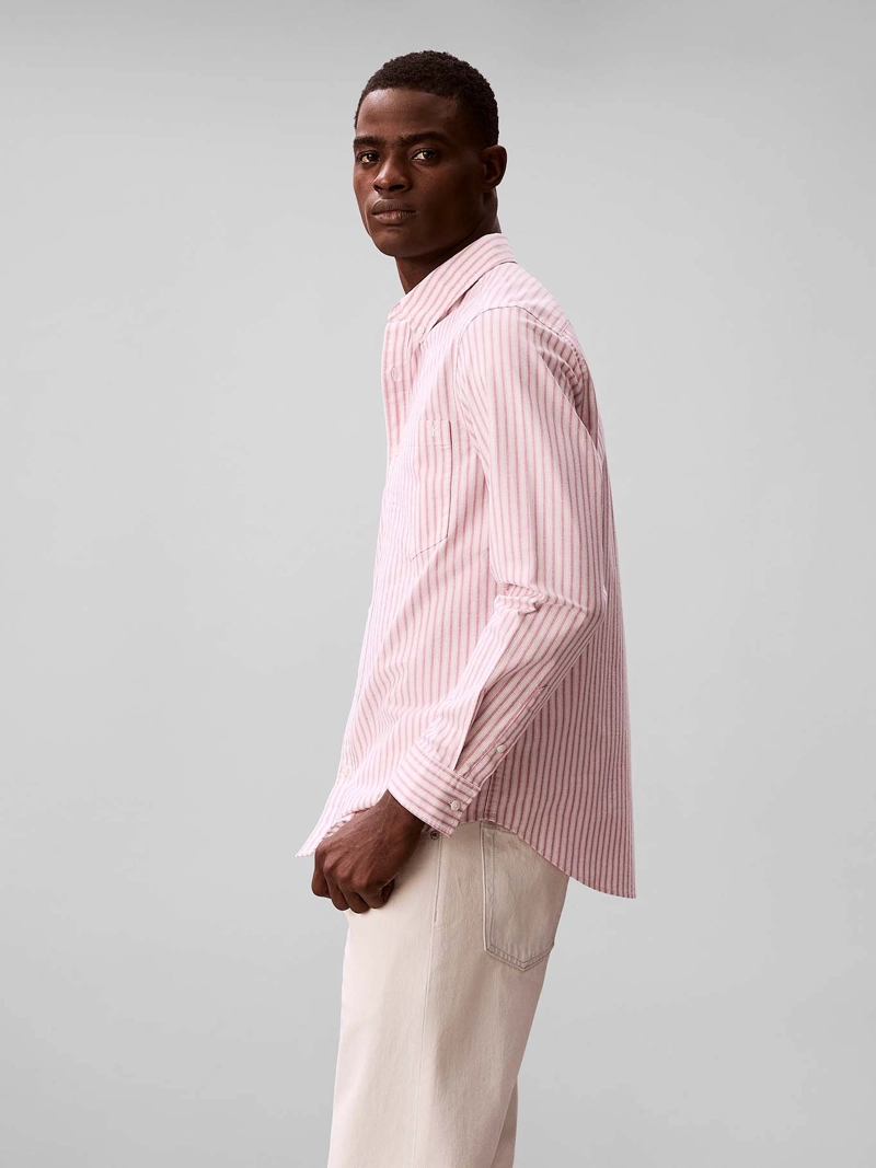 CAMISA OXFORD DE RAYAS CON BOLSILLO - 4