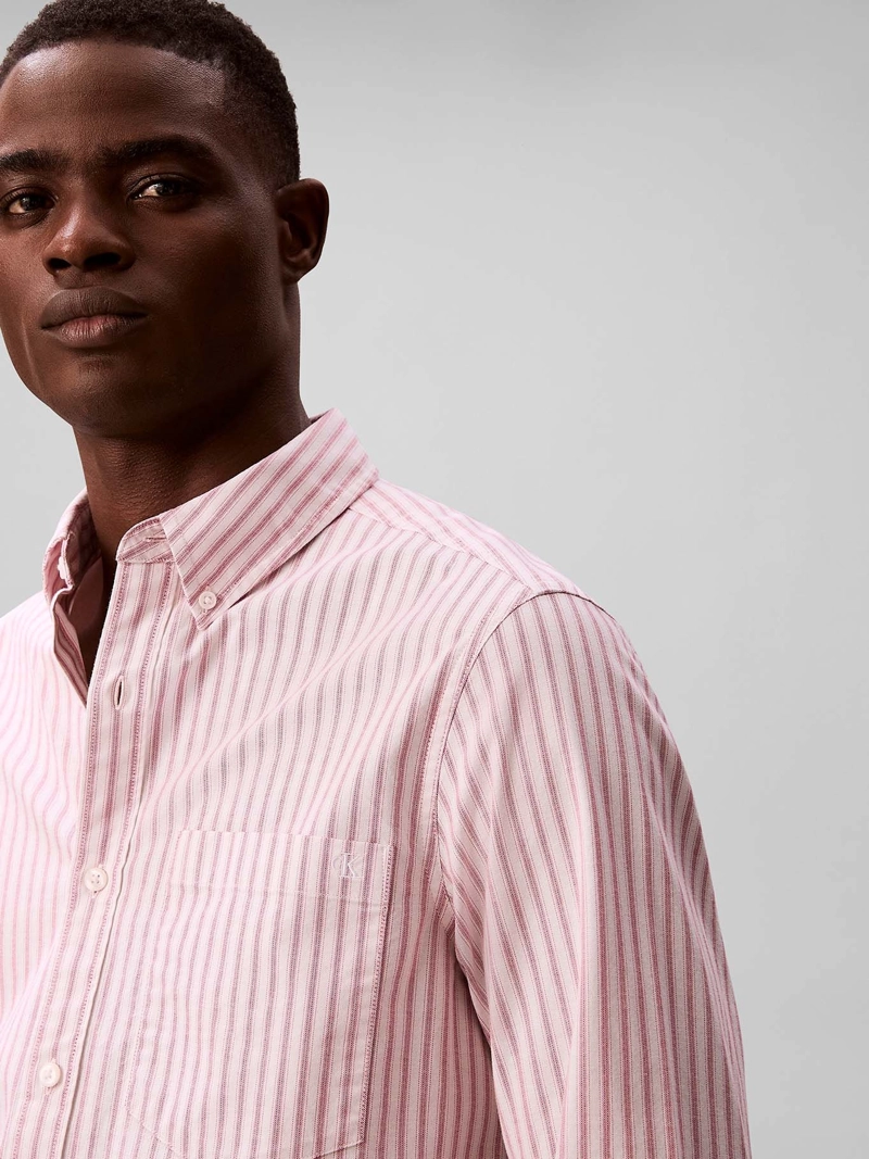 CAMISA OXFORD DE RAYAS CON BOLSILLO - 5