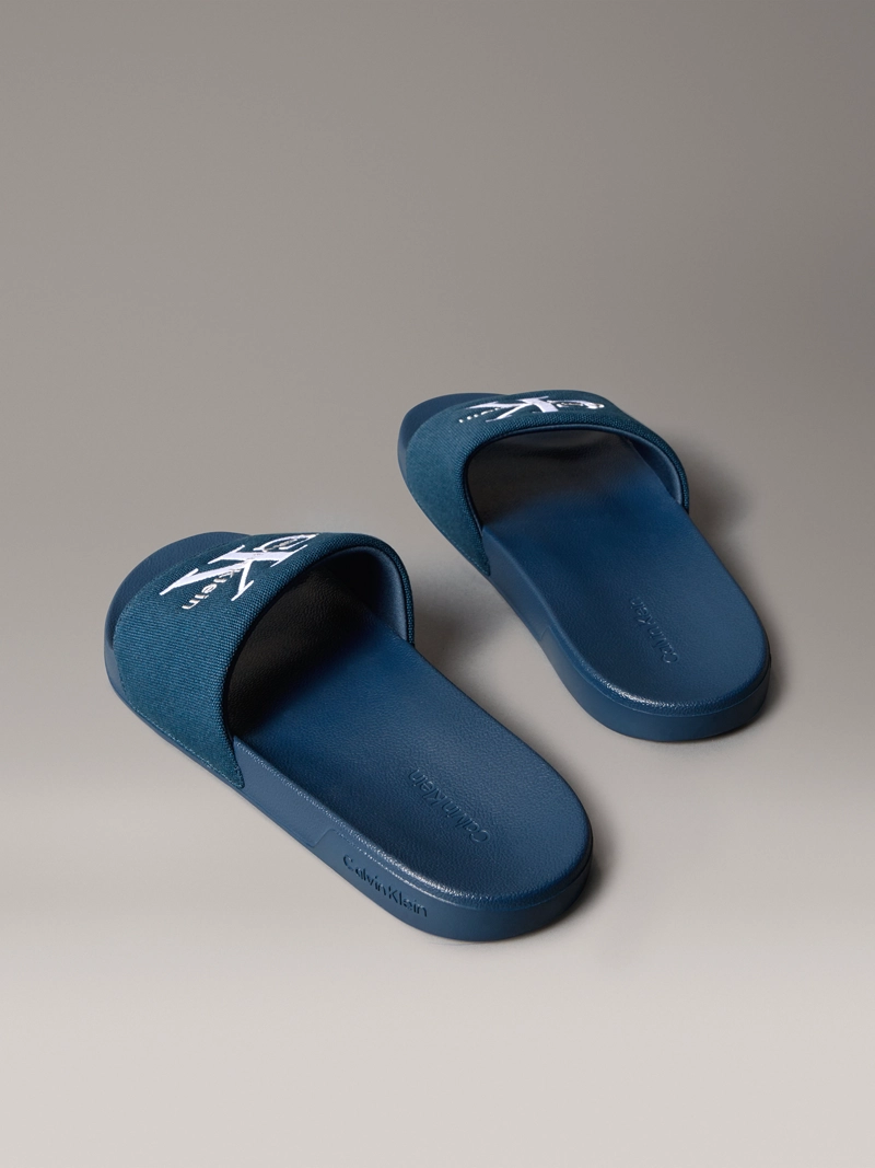 SANDALIAS SLIDE CON LOGO BORDADO - 2