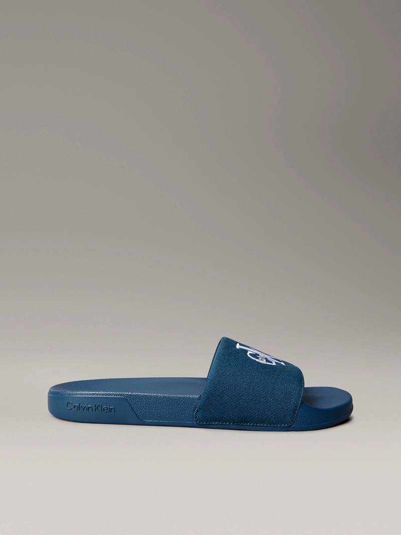 SANDALIAS SLIDE CON LOGO BORDADO - 5