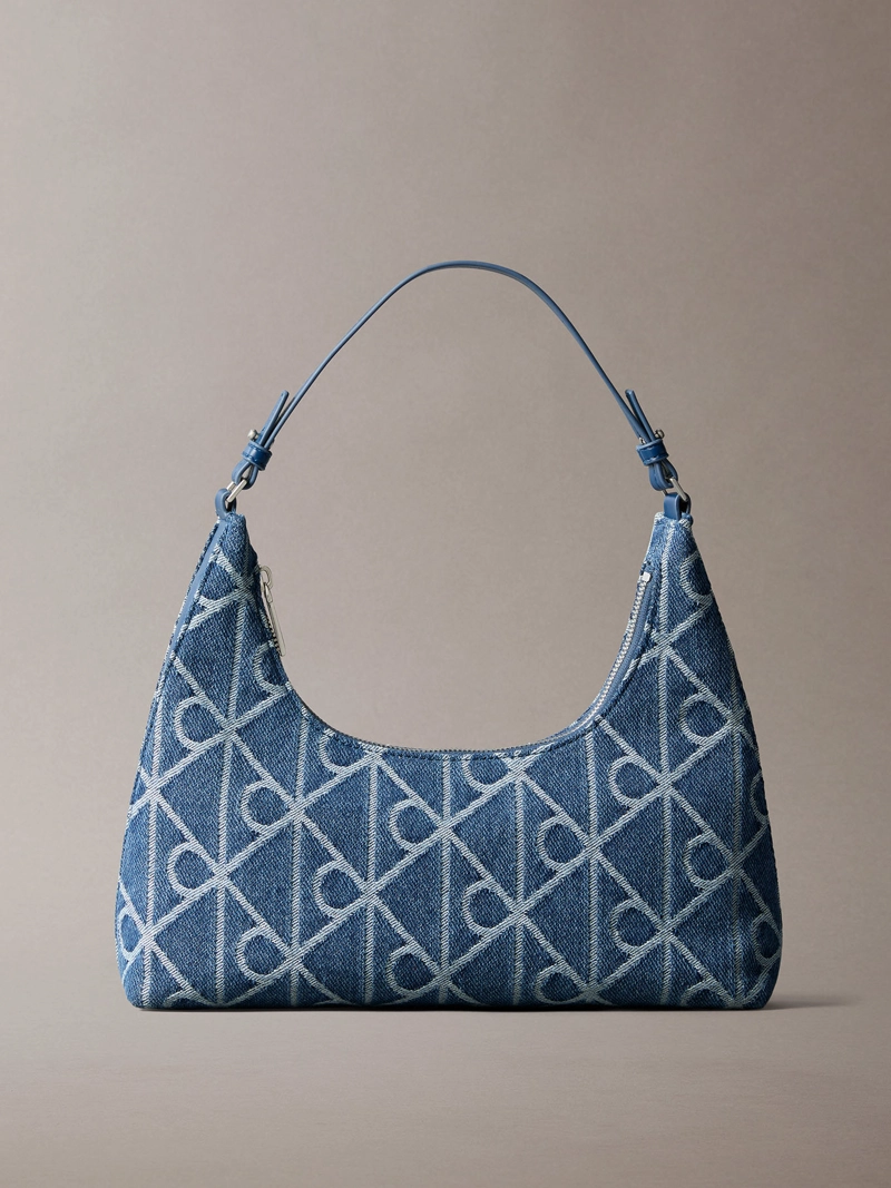 CARTERA DENIM CON ESTAMPADO DE EMBLEMA - 1