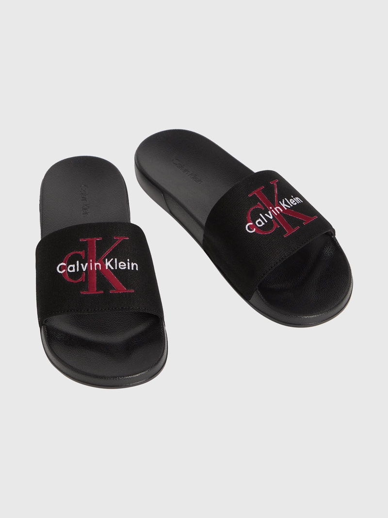SANDALIAS SLIDE CON LOGO BORDADO - 1