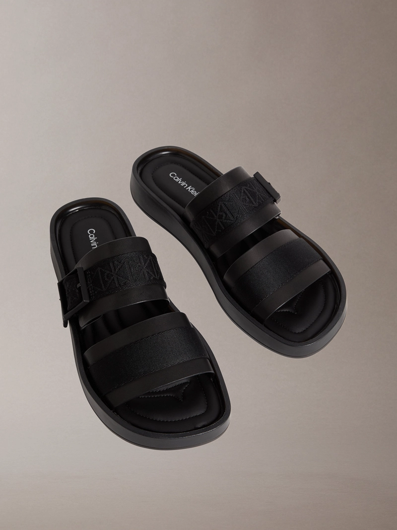 SANDALIAS ERGONOMICAS CON ESTAMPADO DE EMBLEMA - 1