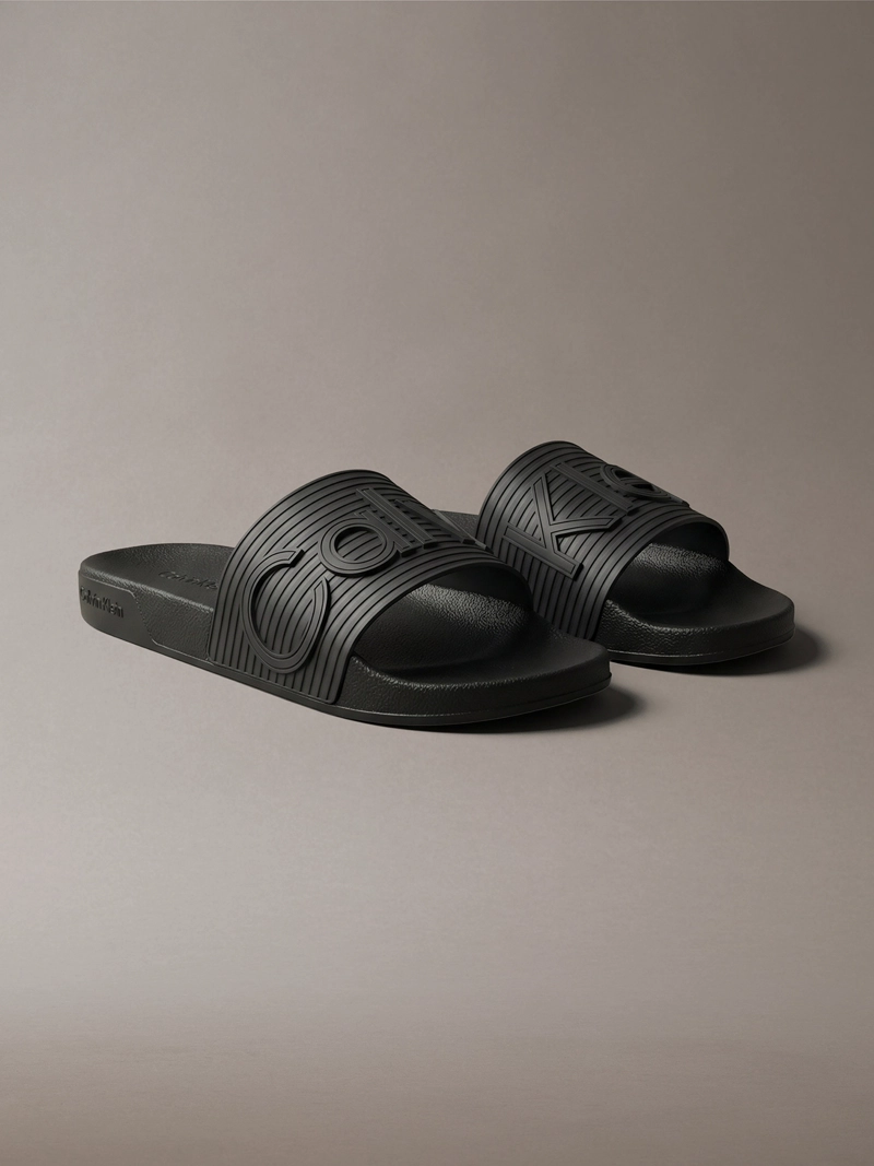 SANDALIAS CON LOGO EN TEXTURA - 1