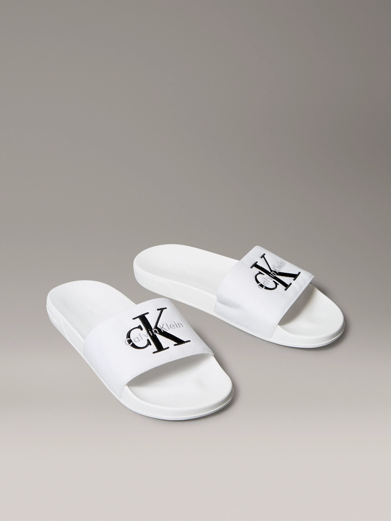 SANDALIAS SLIDE CON LOGO BORDADO - 1