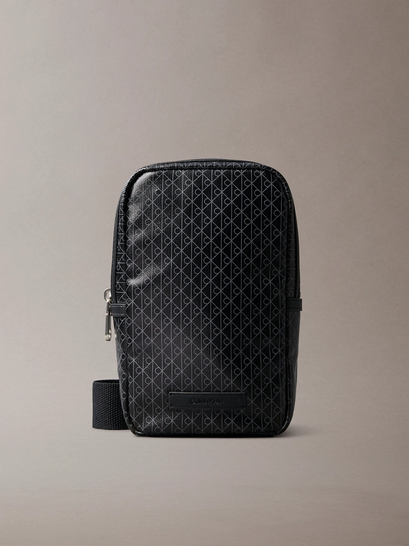 BOLSO CRUZADO CUADRADO CON ESTAMPADO DE EMBLEMA - 1