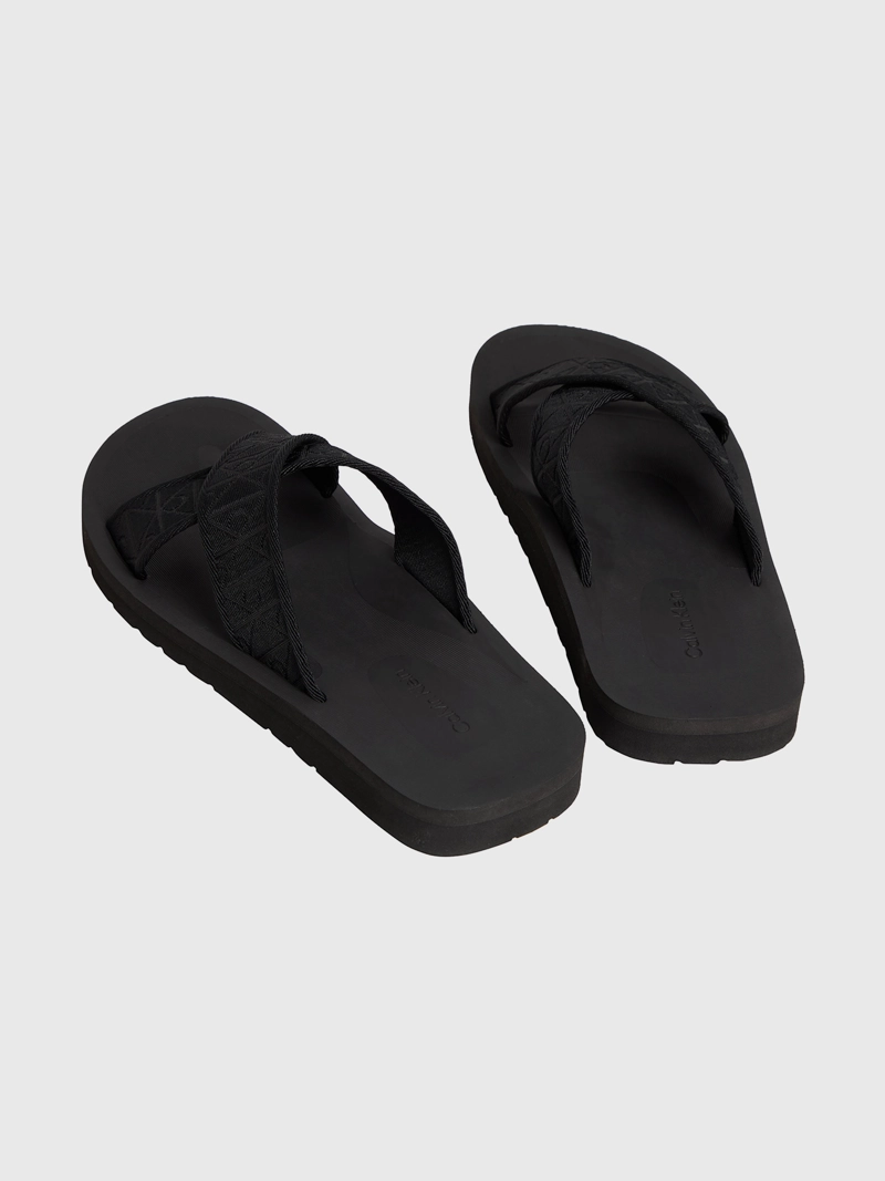 SANDALIAS DE TIRAS CRUZADAS CON ESTAMPADO DE EMBLEMA - 2