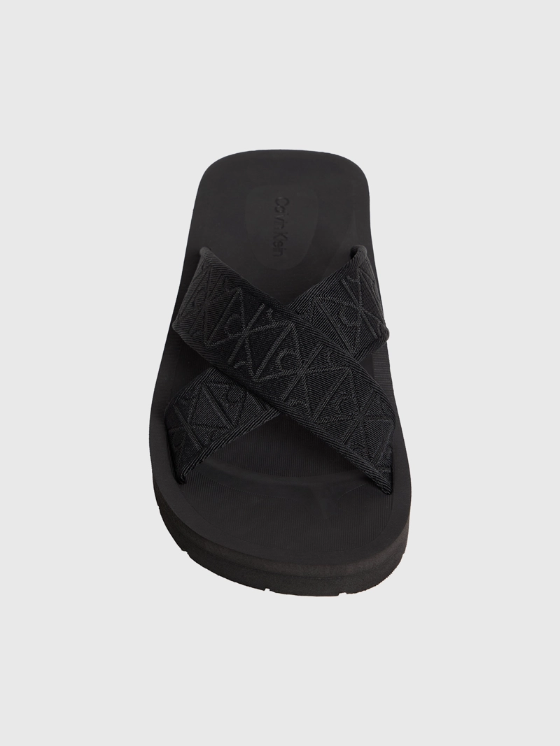 SANDALIAS DE TIRAS CRUZADAS CON ESTAMPADO DE EMBLEMA - 3