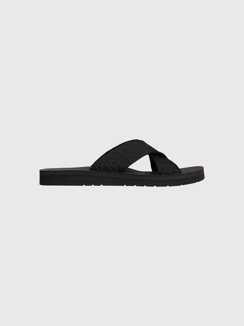 SANDALIAS DE TIRAS CRUZADAS CON ESTAMPADO DE EMBLEMA - 5