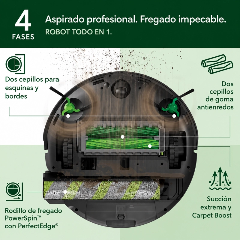 ROOMBA COMBO 705 MAX + AUTOWASH ASPIRADORA Y TRAPEADORA ROBOT 2 EN 1 IROBOT 13000 PA - 5
