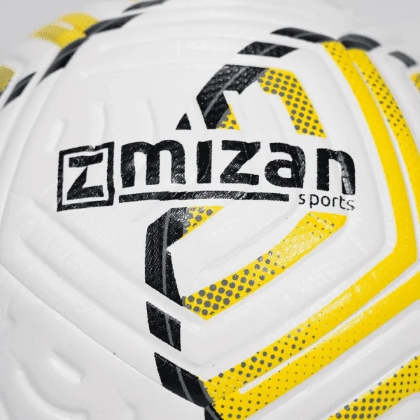 BALON FUTBOL FUN N° 5 COLOR BLANCO AMARILLO MARCA MIZAN - 2