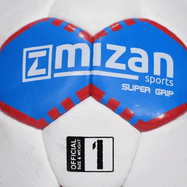 BALON HANDBALL ENTRENO N°1 COLOR BLANCO Y AZUL MARCA MIZAN - 2