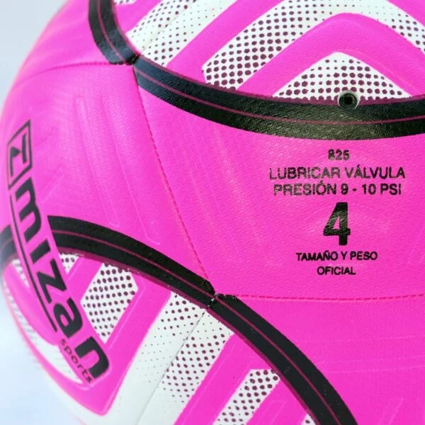 BALON FUTBOLITO FUN N° 4 COLOR ROSADO MARCA MIZAN - 3