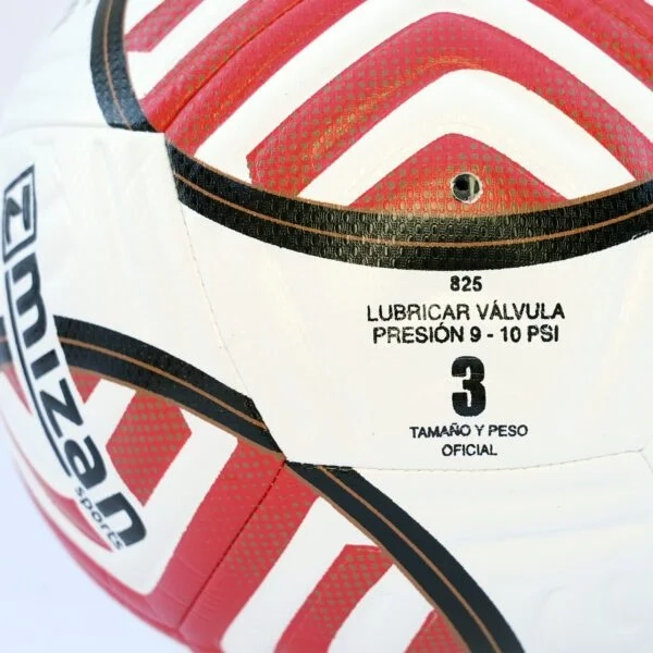 BALON FUTBOL FUN INFANTIL N° 3 COLOR BLANCO ROJO MARCA MIZAN - 2