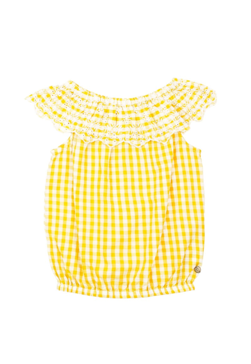 BLUSA ALGODON NINA FICCUS CRAFT AMARILLO KIDS
