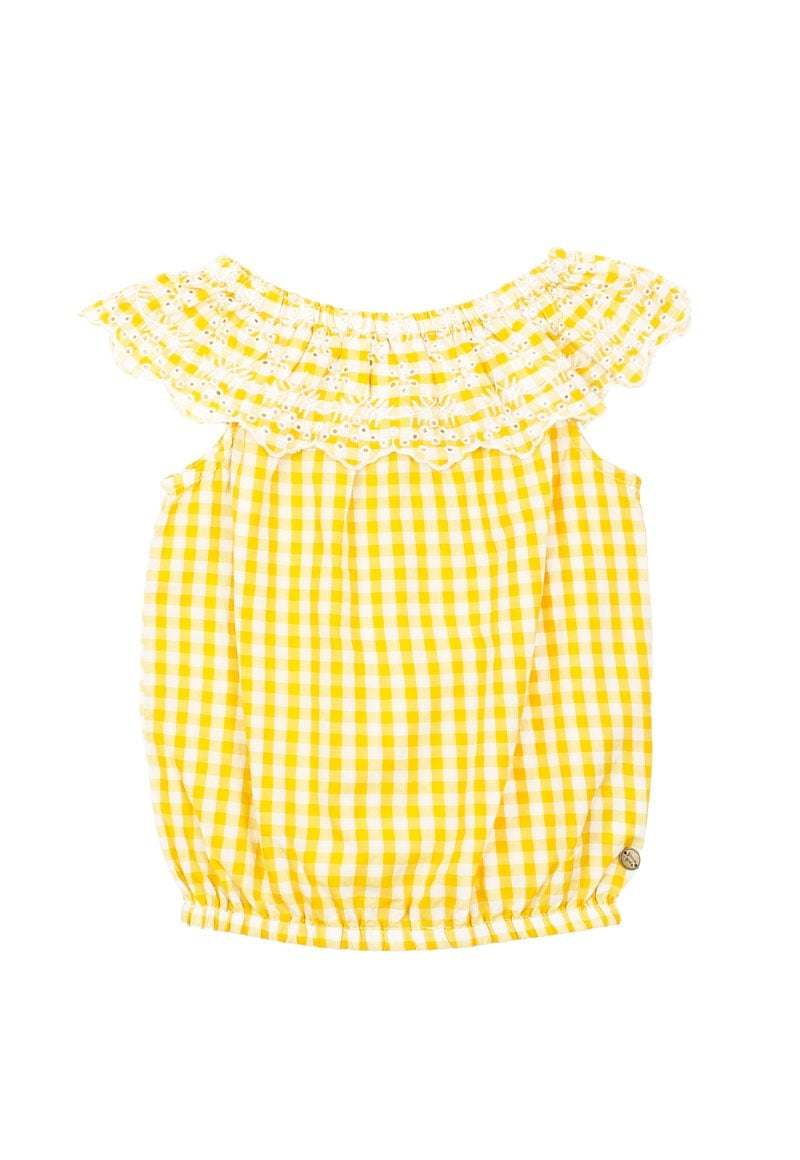 BLUSA ALGODÓN NIÑA FICCUS CRAFT AMARILLO KIDS - 1