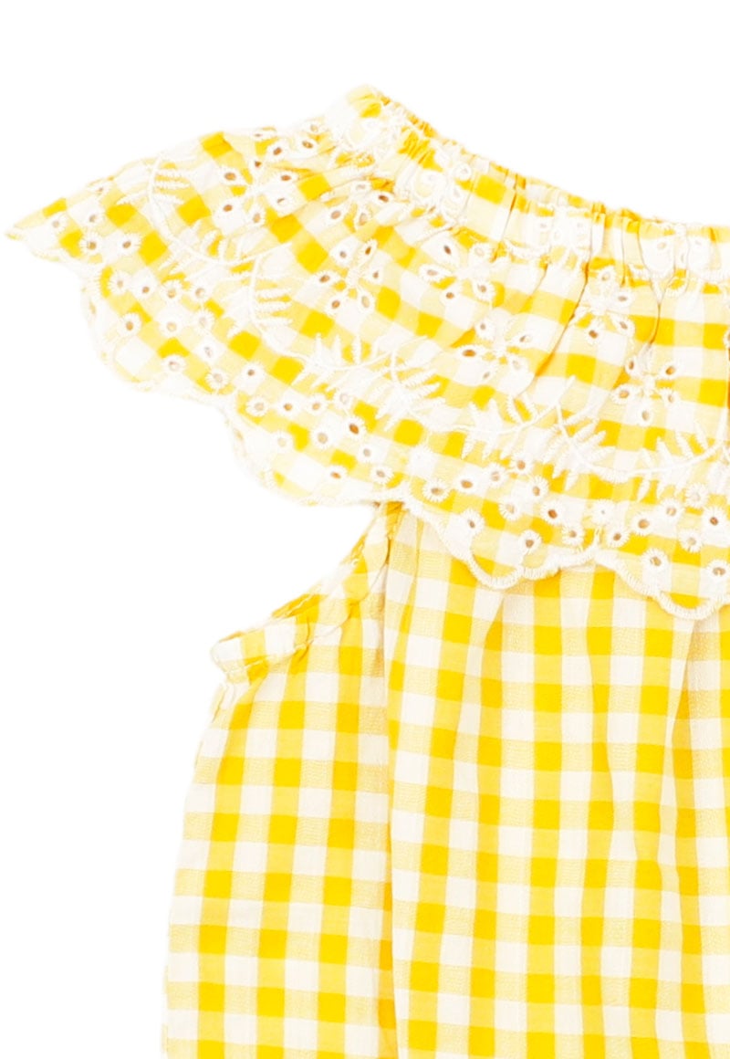 BLUSA ALGODÓN NIÑA FICCUS CRAFT AMARILLO KIDS - 3