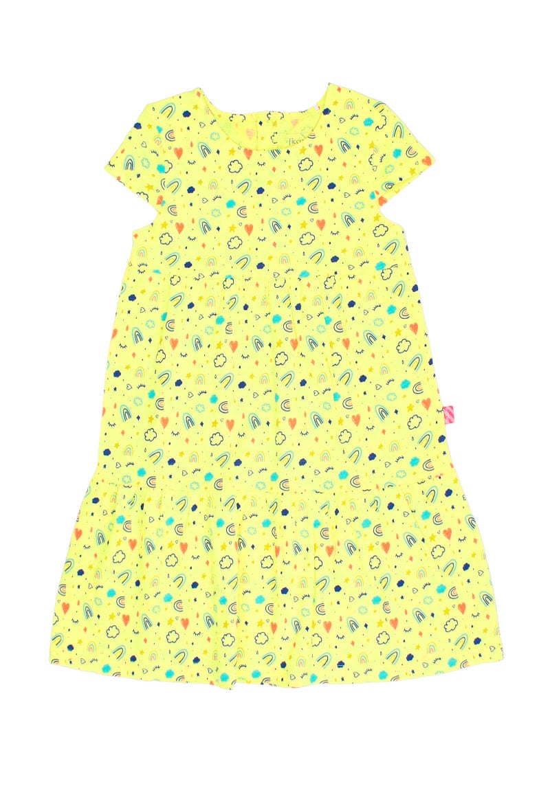 VESTIDO ALGODON NIÑA FICCUS AMARILLO EUPHORIA KIDS - 1