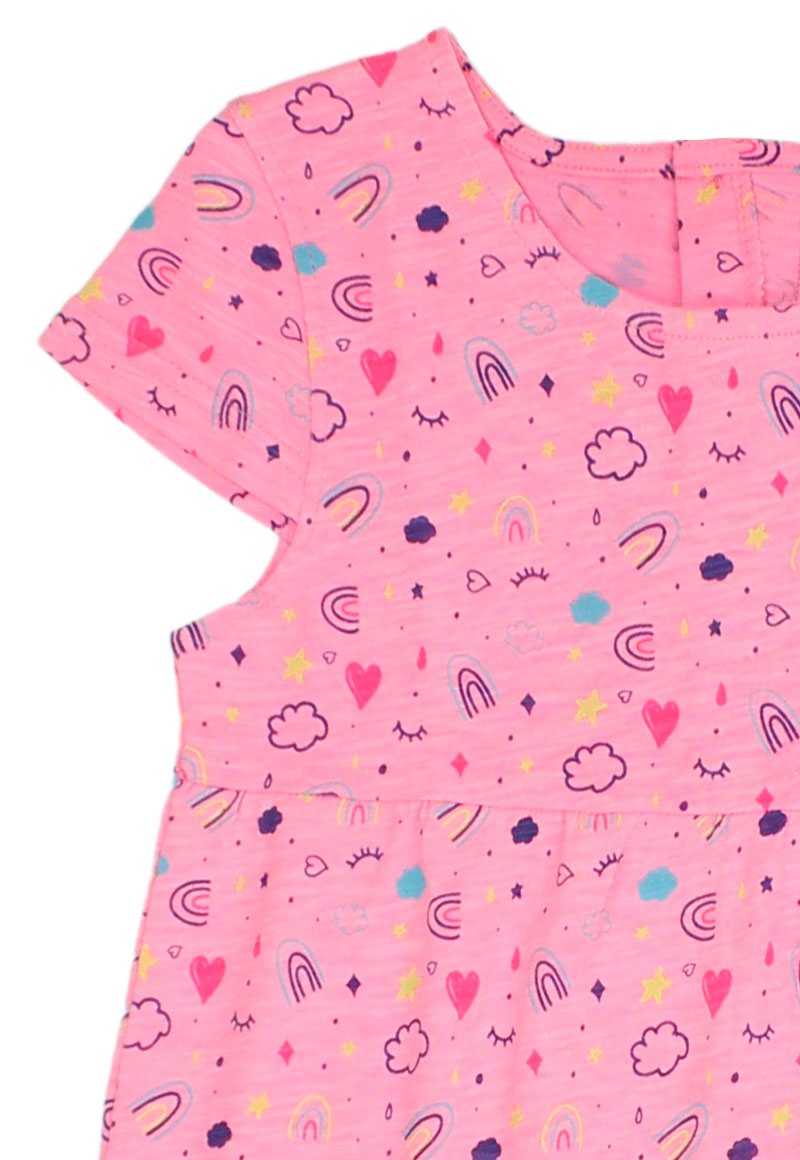 VESTIDO ALGODON NIÑA FICCUS ROSADO EUPHORIA KIDS - 3