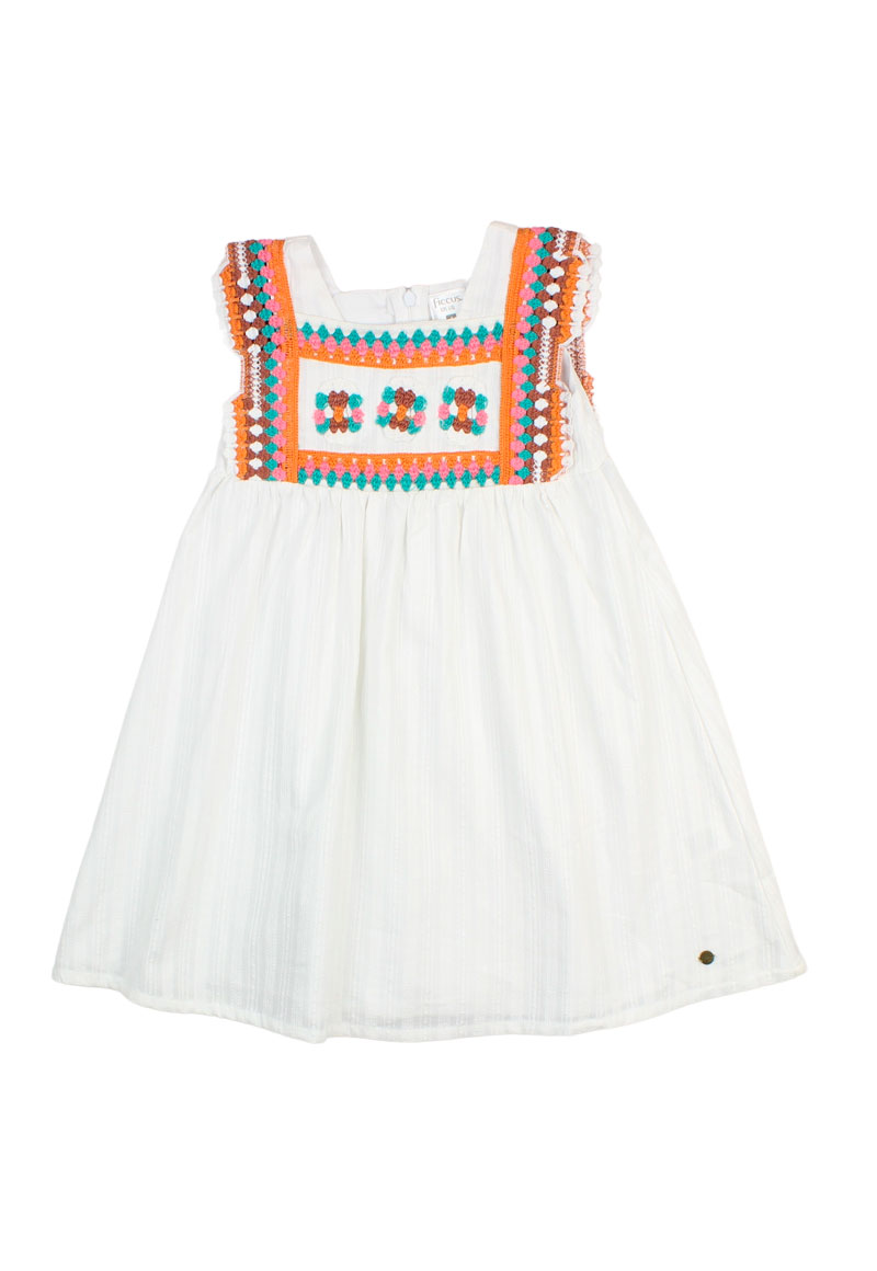 VESTIDO ALGODON NIÑA FICCUS BLANCO CRAFT KIDS - 1