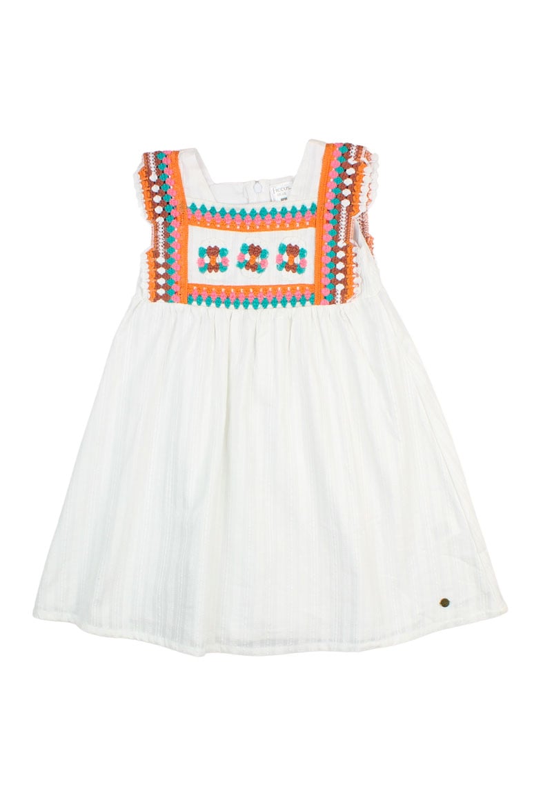 VESTIDO ALGODON NIÑA FICCUS BLANCO CRAFT KIDS - 1