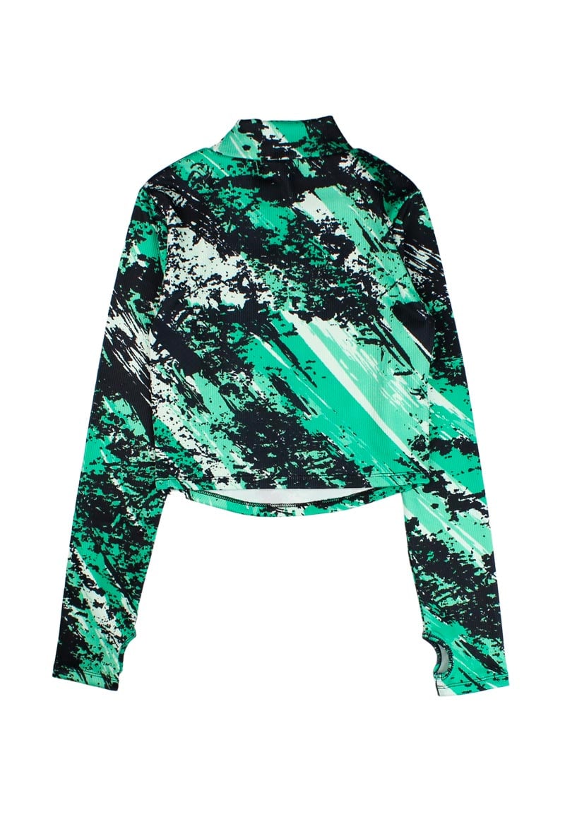 POLERA NIÑA LIKE IT FULL PRINTS FREED TEENS VERDE - 2