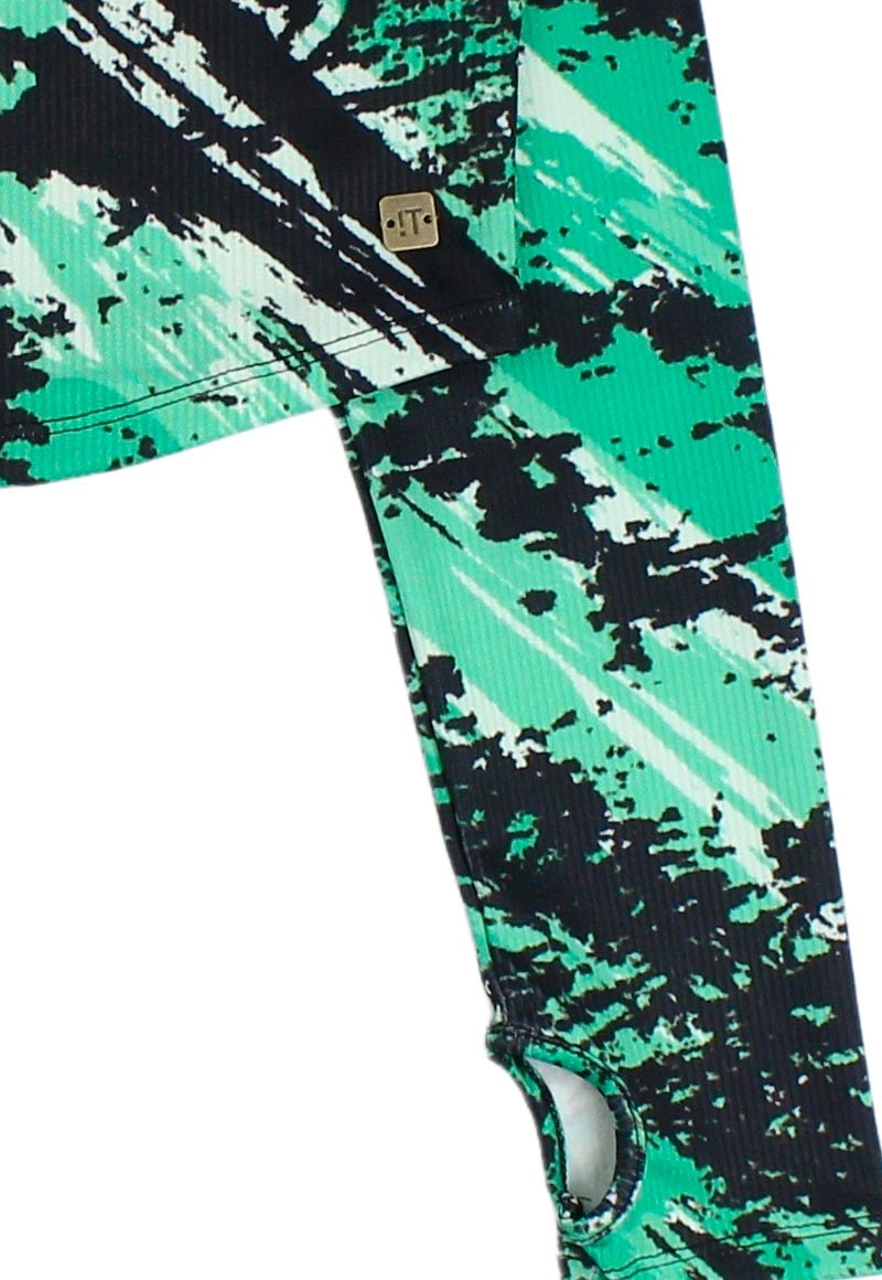 POLERA NIÑA LIKE IT FULL PRINTS FREED TEENS VERDE - 3